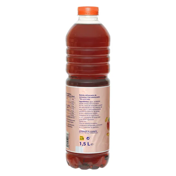 Refresco de té al melocotón zero Upss Dia botella 1.5 L 3