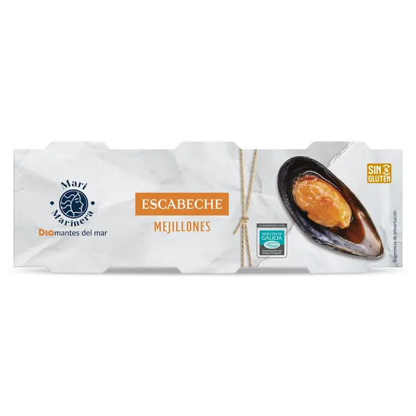 Mejillones en escabeche Dia Mari Marinera lata 3 x 43 g 2
