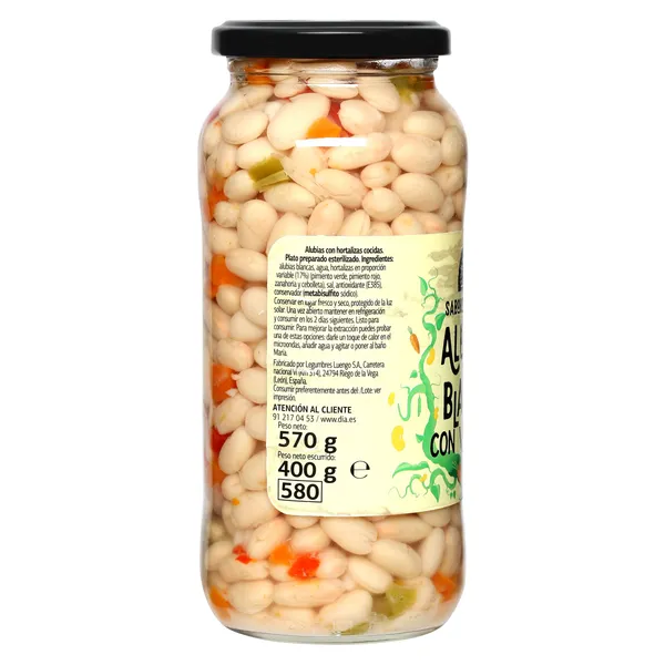 Alubias blancas con verduras Dia Vegecampo 400 g 3