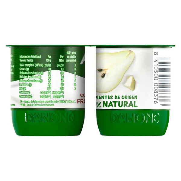 Bífidus con pera Activia pack 4 x 120 g 4