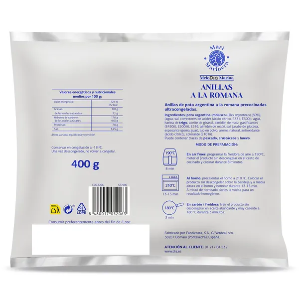 Anillas a la romana Dia Mari Marinera 400 g 3