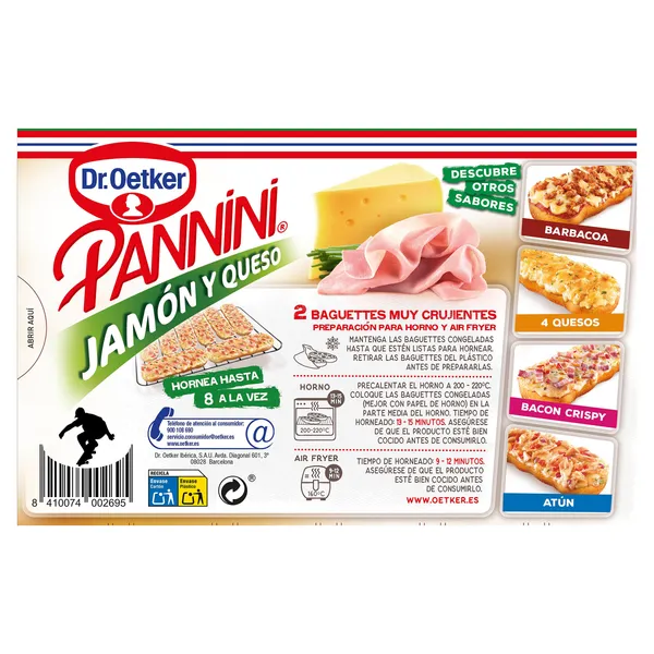 Pannini jamón y queso 2 unidades Dr. Oetker 250 g 2