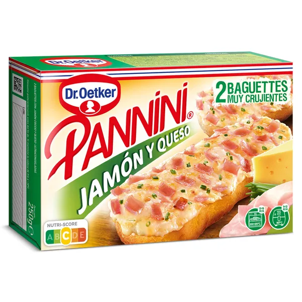 Pannini jamón y queso 2 unidades Dr. Oetker 250 g