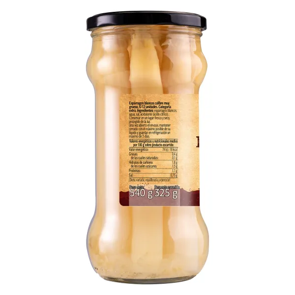 Espárragos blancos muy gruesos 6/12 piezas Dia Vegecampo frasco 320 g 2