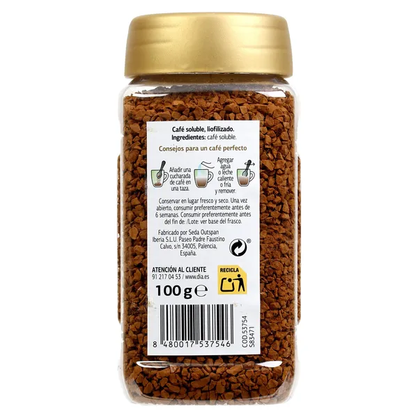 Café soluble liofilizado Dia Cafetería 100 g 3