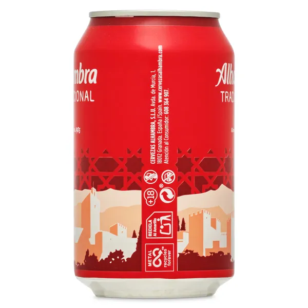 Cerveza tradicional Alhambra lata 33 cl 3