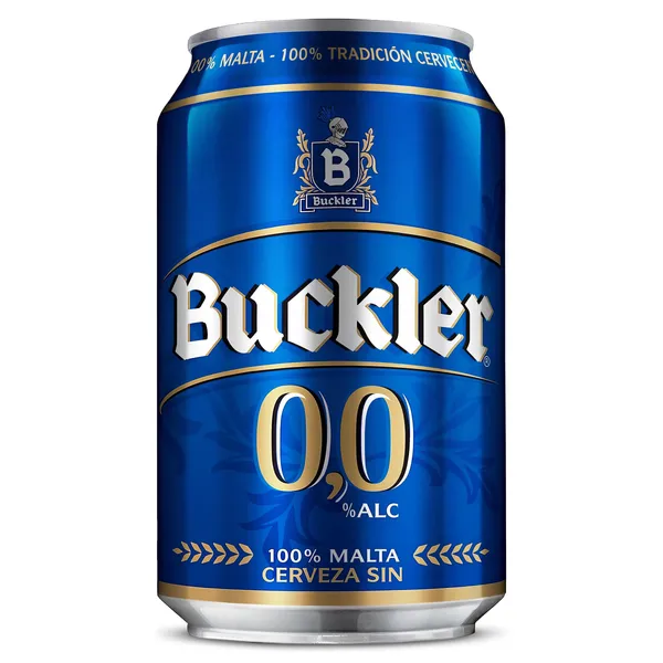 Cerveza 0,0% alcohol Buckler lata 33 cl