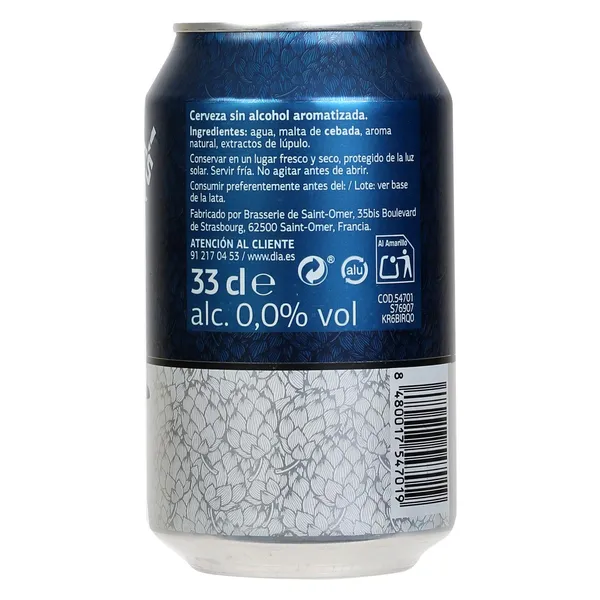 Cerveza 0,0% alcohol Dia Ramblers 33 cl 3