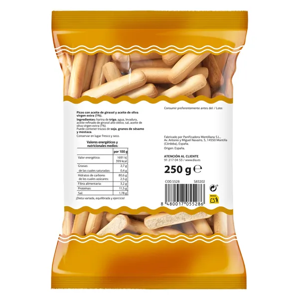 Picos de pan El molino de Dia bolsa 250 g 2