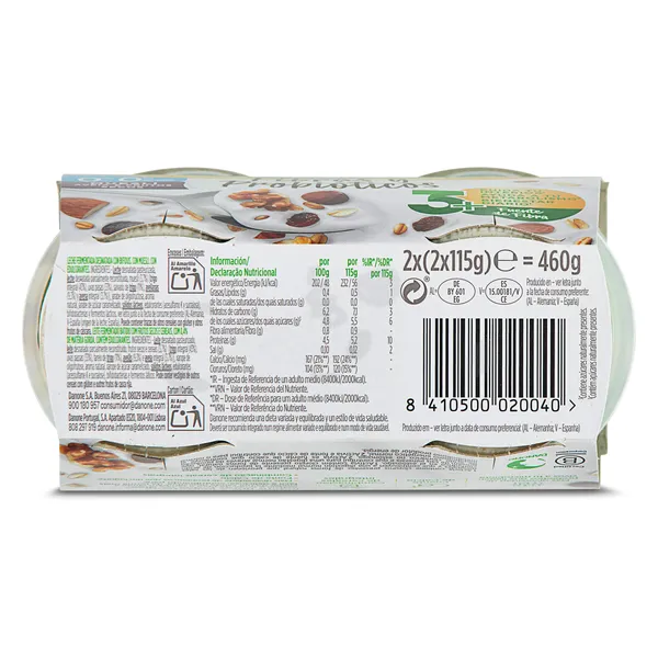 Bífidus con muesli desnatado Activia pack 4 x 115 g 3