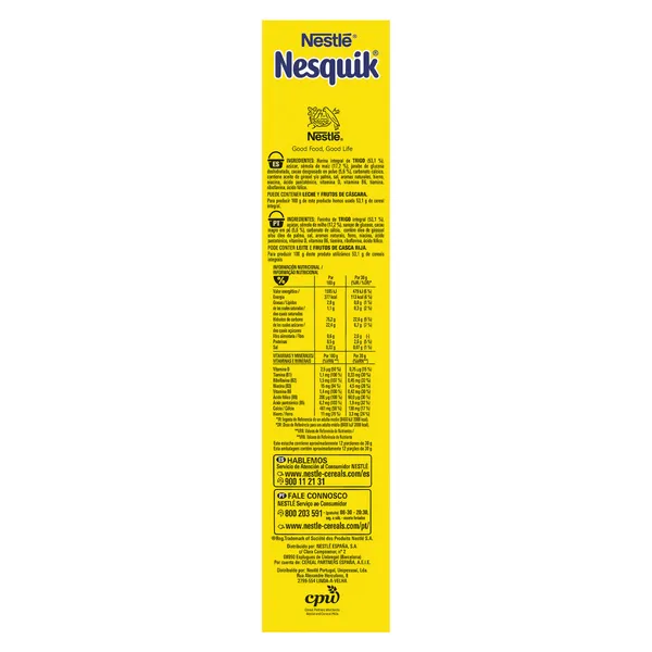 Cereales integrales con chocolate nesquik Nesquik caja 375 g 3