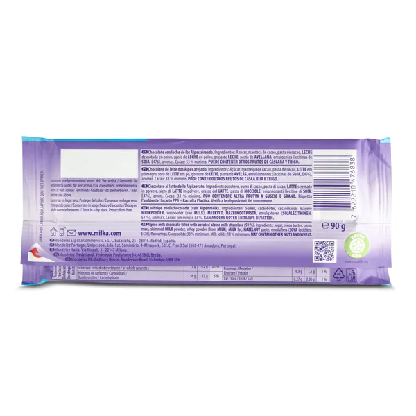 Chocolate con leche bubbly Milka 90 g 3