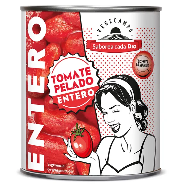 Tomate entero pelado Dia Vegecampo 480 g 2