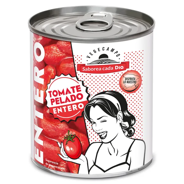 Tomate entero pelado Dia Vegecampo 480 g 3