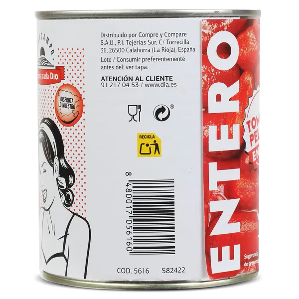Tomate entero pelado Dia Vegecampo 480 g 5