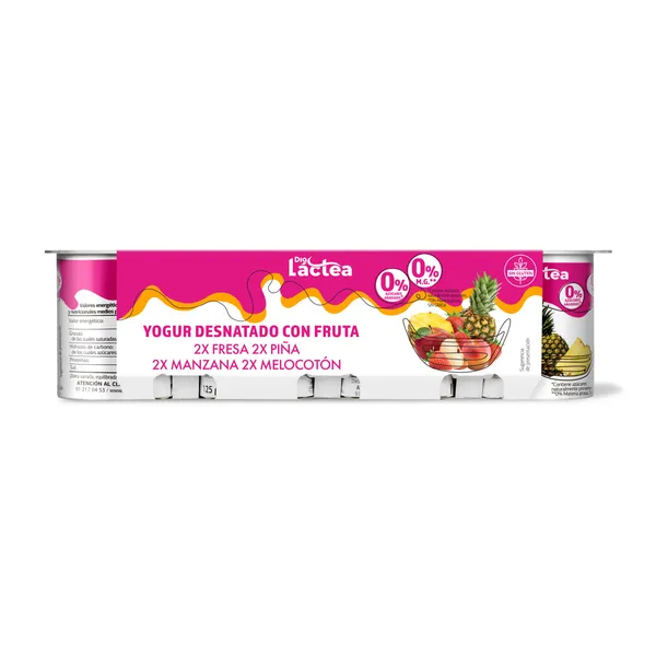 Yogur desnatado con frutas Dia Láctea pack 8 x 125 g 2