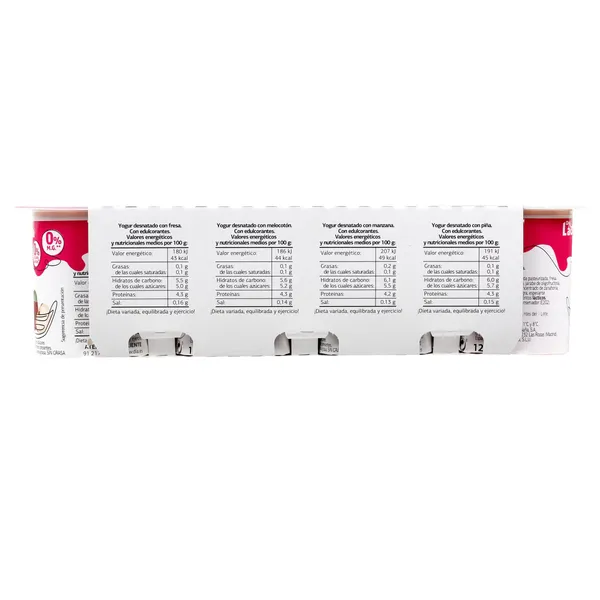 Yogur desnatado con frutas Dia Láctea pack 8 x 125 g 3