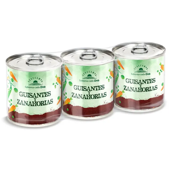 Guisantes y zanahorias Dia Vegecampo 3 x 130 g 3