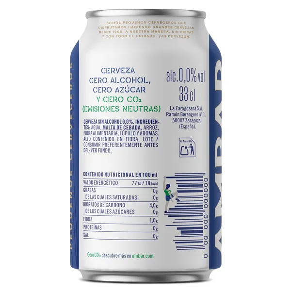 Cerveza triple zero Ambar 33 cl 2