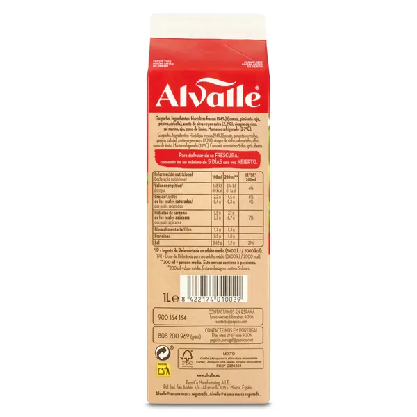 Gazpacho original Alvalle brik 1 l 3