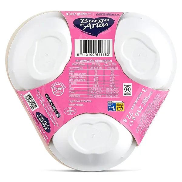 Queso fresco 0% M.G. Burgo de Arias 3 x 72 g 6
