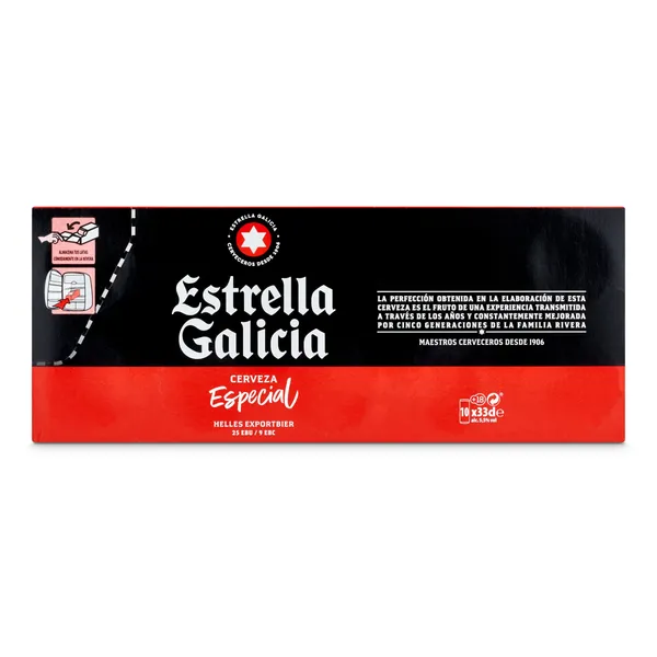 Cerveza Estrella Galicia pack 10 x 33 cl 2