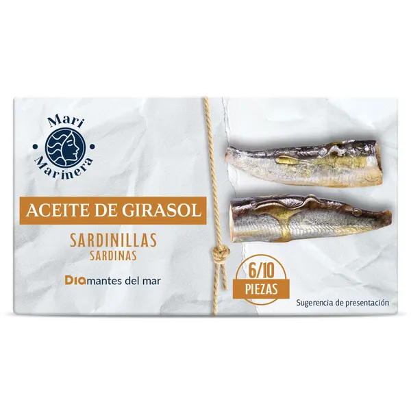 Sardinillas en aceite de girasol Dia Mari Marinera 65 g 2