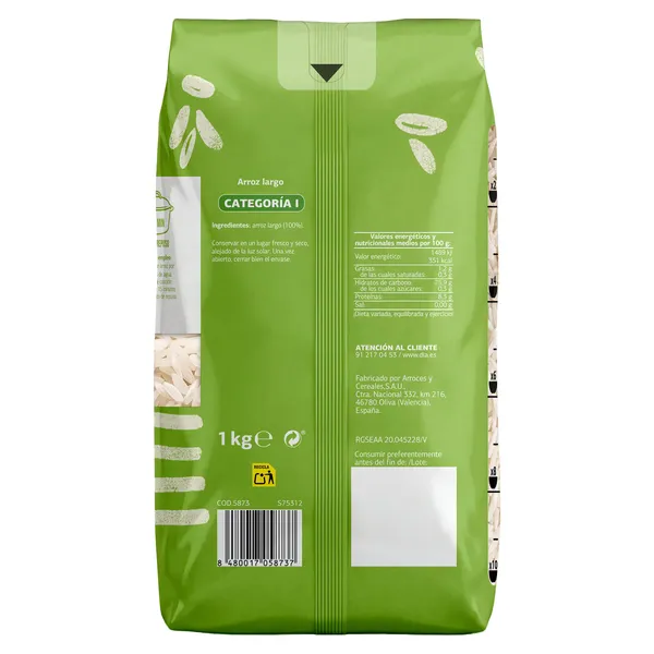 Arroz largo Dia Arrozona 1 Kg 3
