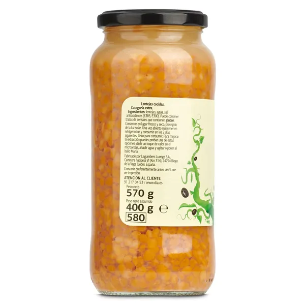 Lentejas cocidas Dia Vegecampo 400 g 3