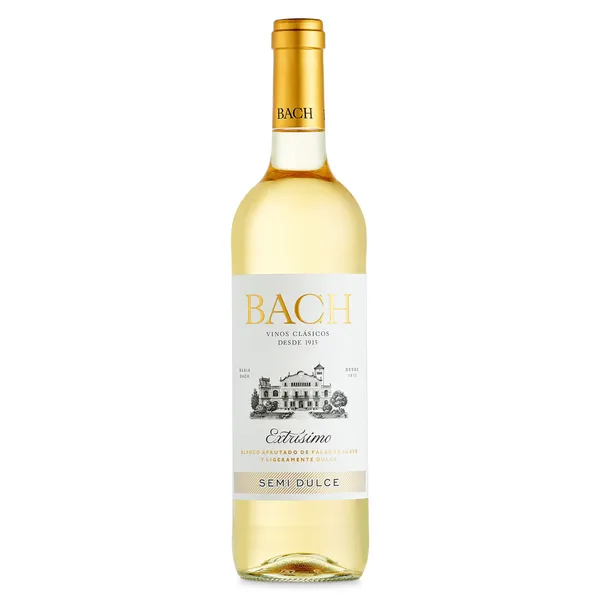 Vino blanco semidulce D.O. Penedés Bach botella 75 cl