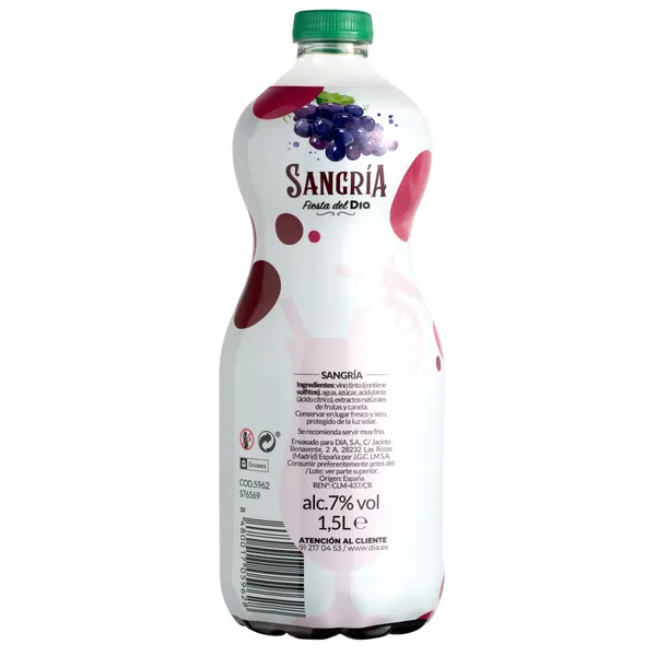 Sangría Fiesta del dia botella 1.5 l 2