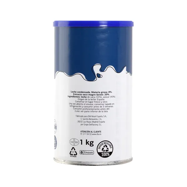 Leche condensada Dia Láctea lata 1 Kg 2