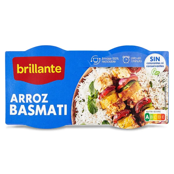 Vasos de arroz basmati Brillante 2 x 125 g 2