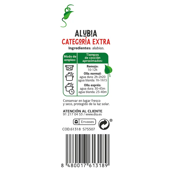 Alubias negras Dia Vegecampo 500 g 3