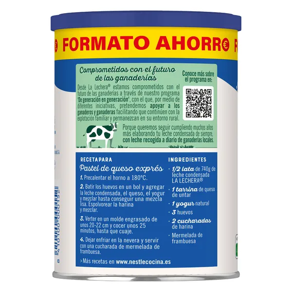 Leche condensada La lechera lata 740 g 2