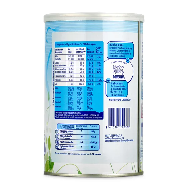 Leche en polvo Sveltesse lata 600 g 3
