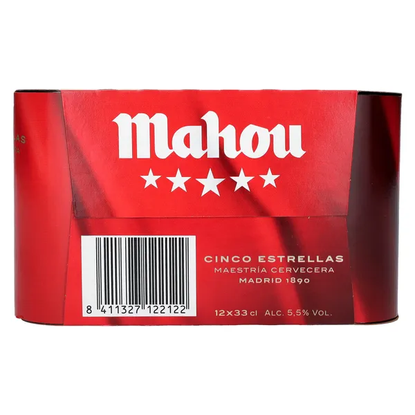 Cerveza Mahou 5 Estrellas pack 12 x 33 cl 5