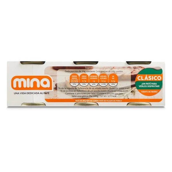 Paté de hígado de cerdo Mina 3 x 80 g 4