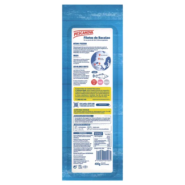 Filetes de bacalao Pescanova 400 g 2