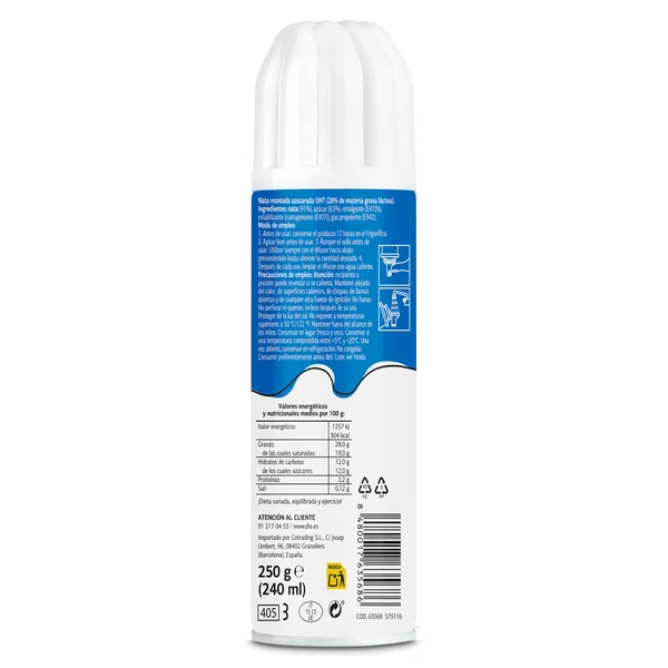 Nata montada Dia Láctea spray 250 g 2