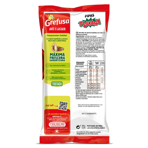 Pipas tijuana Grefusa 165 g 3