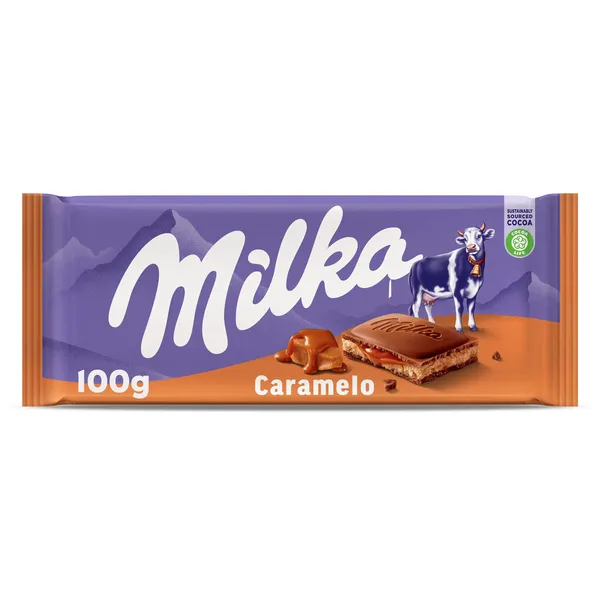Chocolate con leche relleno de caramelo Milka 100 g 2