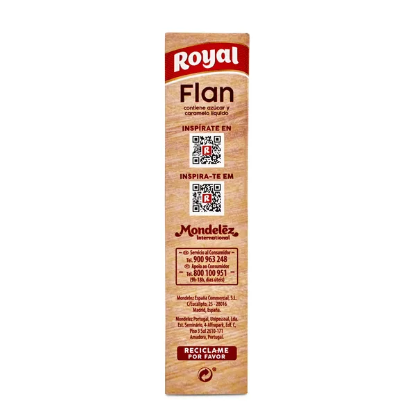 Preparado para flan contiene caramelo líquido Royal caja 232.5 g 3