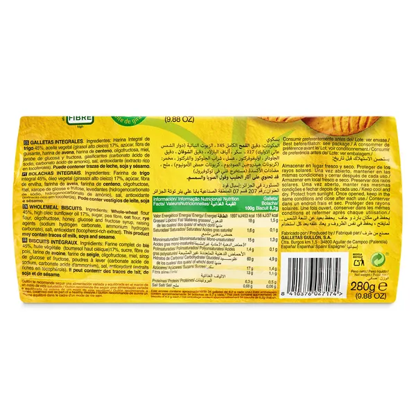Galletas integrales Gullón Active paquete 280 g 3