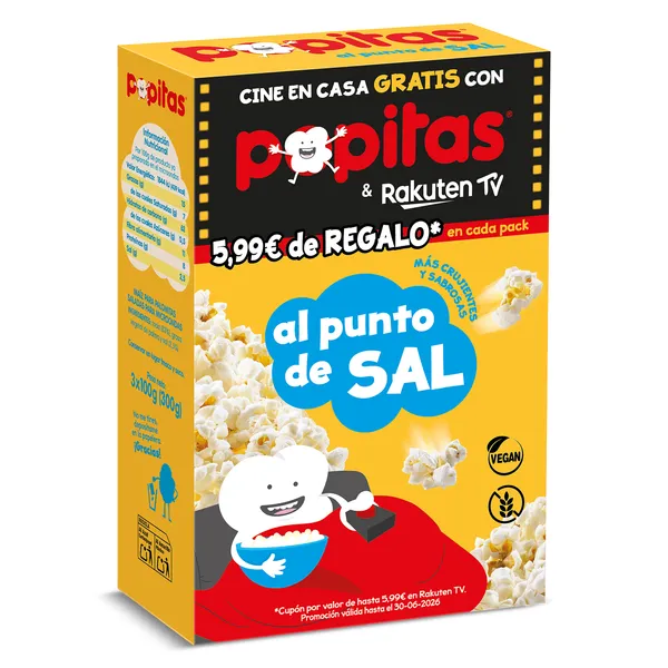 Palomitas con sal para microondas Popitas 300 g 2