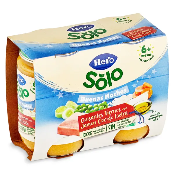 Puré de guisantes con jamón Hero 2 x 190 g 3