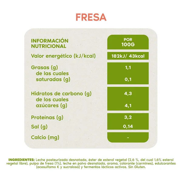 Bebida láctea de fresa Danacol pack 6 x 100 g 4