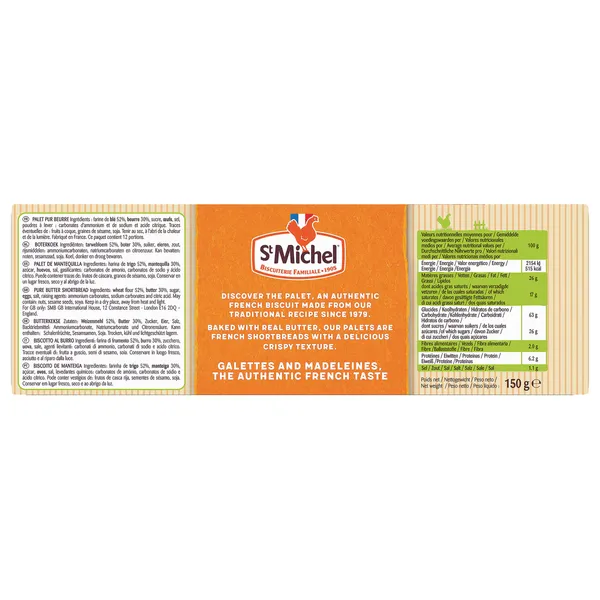 Galletas palets de mantequilla St Michel 150 g 4