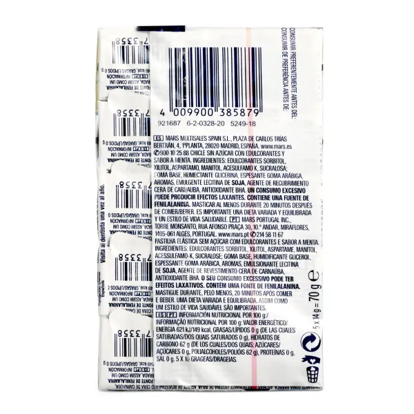 Chicles sabor hierbabuena sin azúcar Orbit bolsa 5 unidades 2