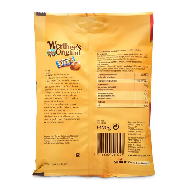 Caramelos clásicos de nata sin azúcar Werther's bolsa 90 g 3